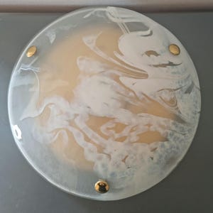Mid Century Hillebrand Murano Ceiling Lamp
