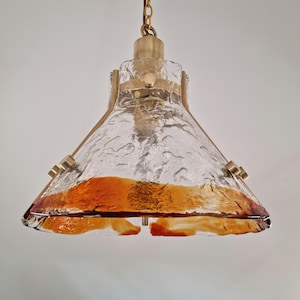 Mid Century Hillebrand Murano Glass Pendant Lamp