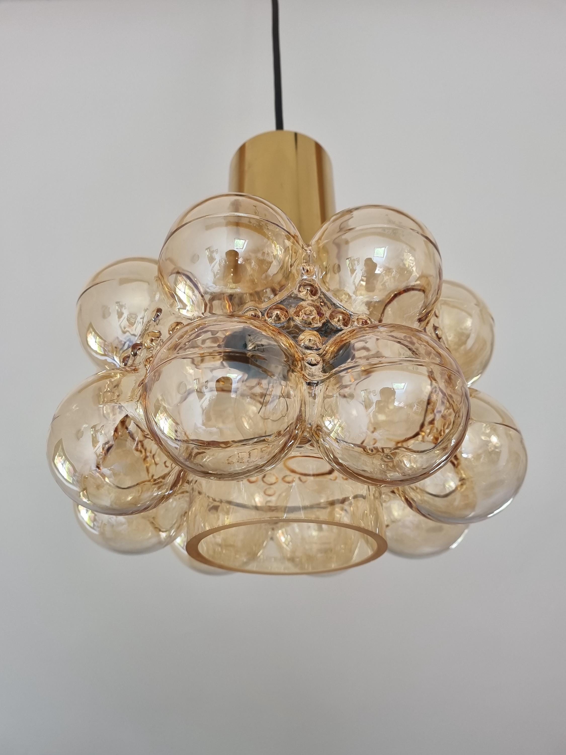 独60年代　Tynell for for Limburgヴィンテージ・ペンダント Vintage Bubble Glass Ceiling Lamp by Helena Tynell