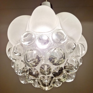 Large Helena Tynell Style Bubble Glass Pendant Lamp