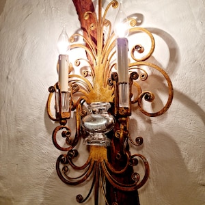 1 of 2 Mid Century Maison Bagues Wall Lamps