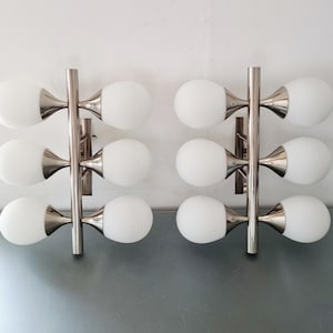 Mid-Century Space Age wall lamps by Kaiser Leuchten, 1960s