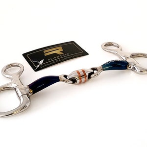 Baucher Hanging Cheek Sweet Iron Copper Inlaid with Lozenge Mouthpiece Horse Bit.