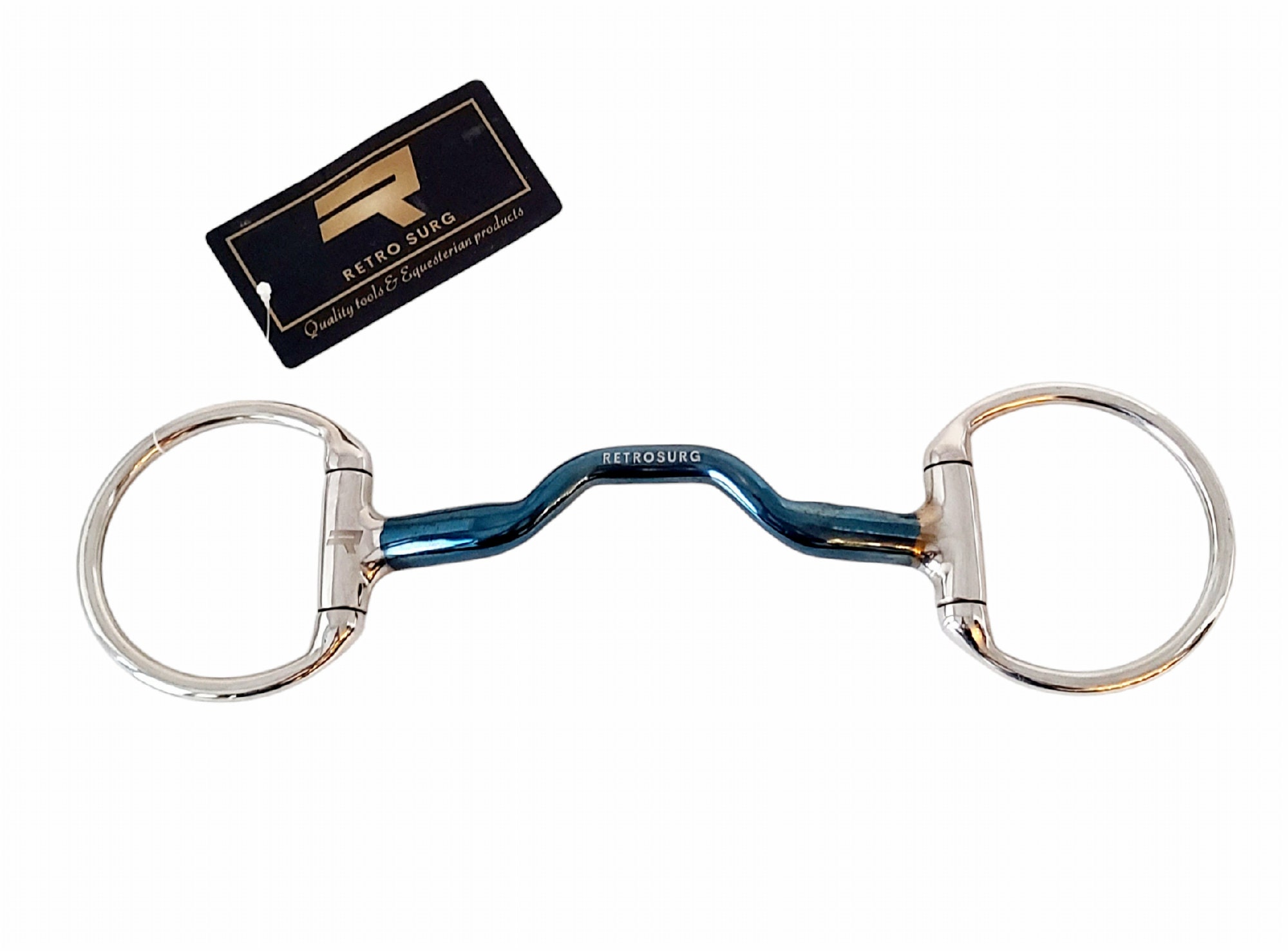 Eggbutt Sweet Iron Snaffle Bit With Lozenge - 14mm Thickness, 70mm Rings