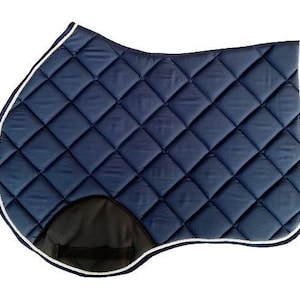 Show Saddle pad, Jump Saddle Pad ,Handmade Navy Jump Horse saddle pad