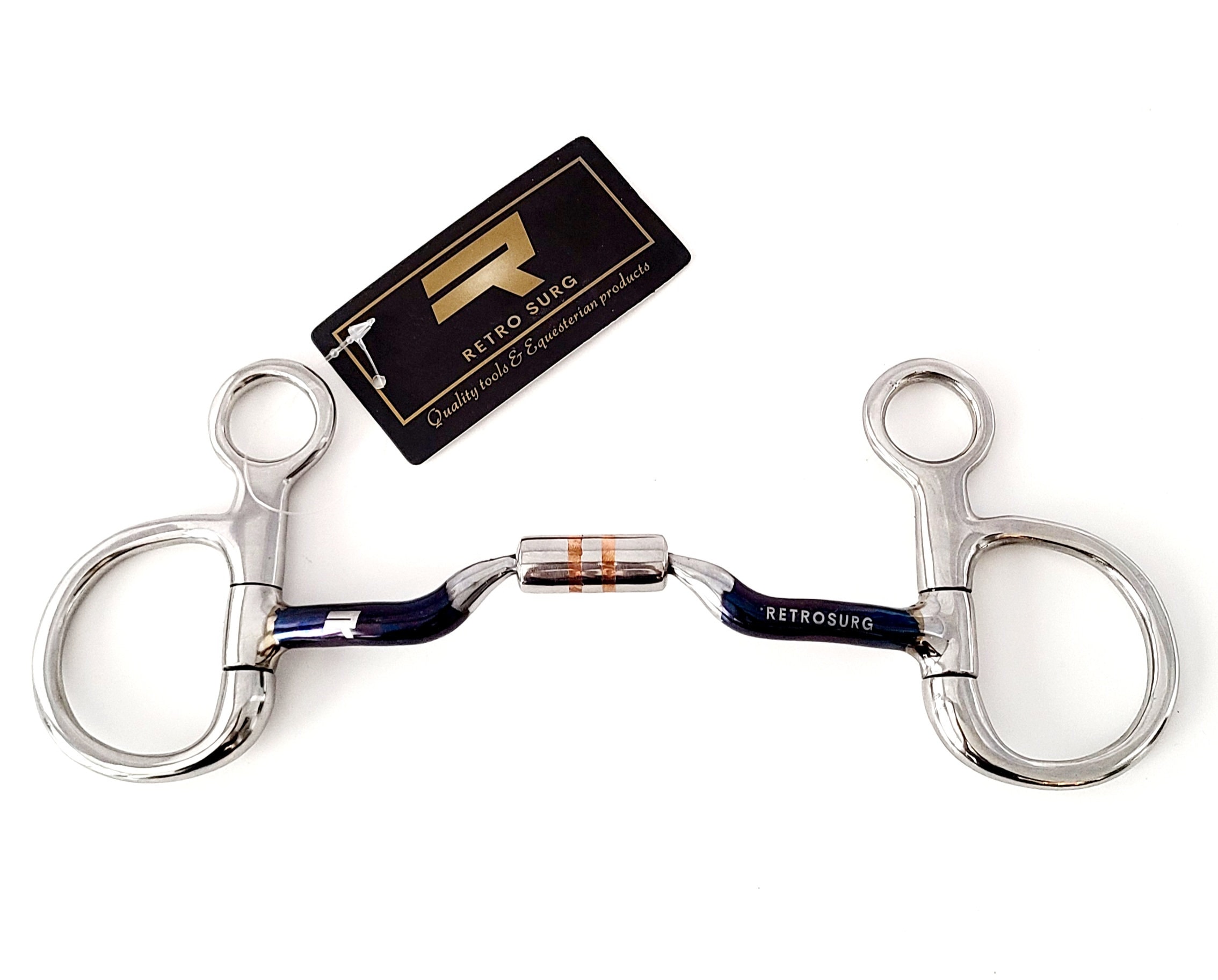 Filetto Per Guanciale Baucher Con Losanga In Miscela Di Rame, Filetto Per Cavallo Angolato, 4,5" - 6" Tutte Le Misure, Magazzino Nel Regno Unito - Italia - Foto 3