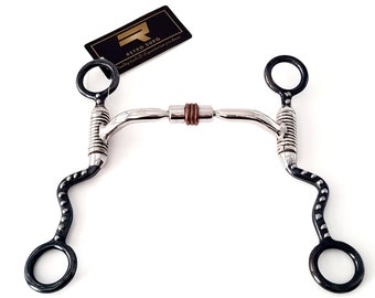 Morso Curb Western Tabelo Inox Con Bocca In Rame 5 &ndash; Finitura Ottone Laterale