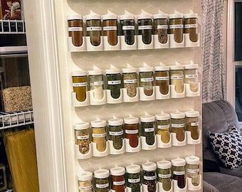 Sleek Wall Mount Spice Rack - Modern Kitchen Organization