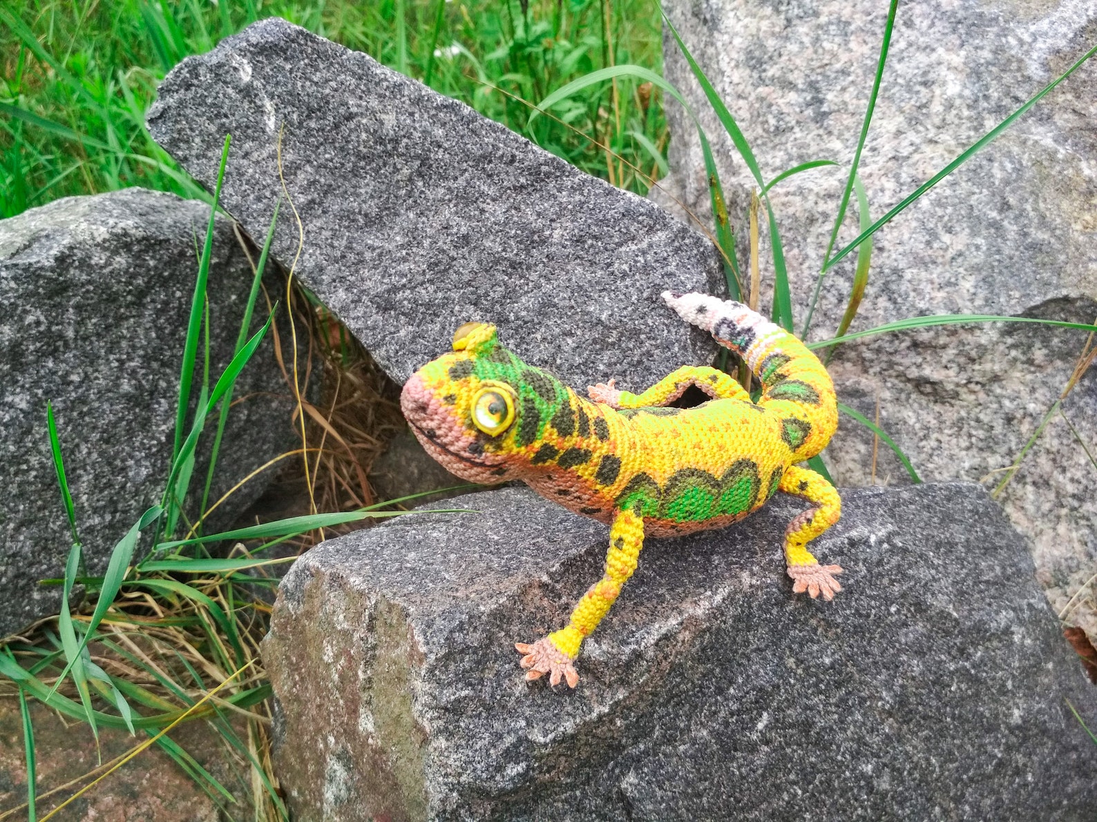 Gecko stuffed toy. Leopard gecko crochet plush. Realistic Etsy
