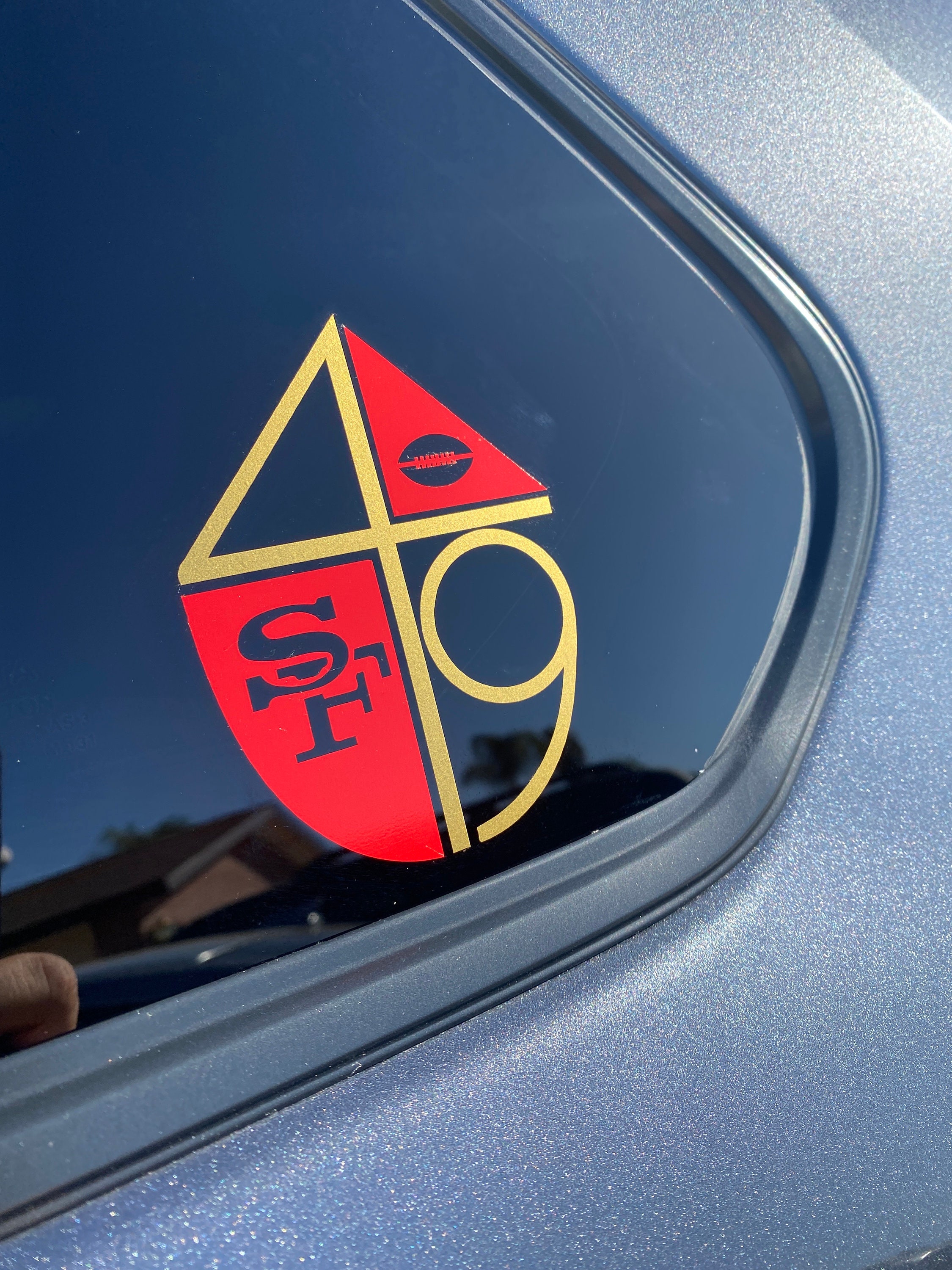 Sf Sticker SF Decal, San Francisco Decal Sticker, Forty Niner Inspired Decal - Etsy