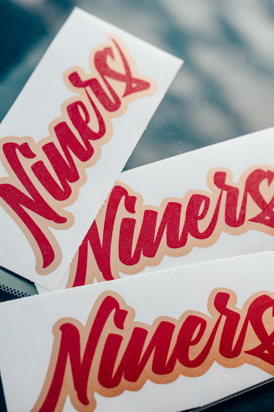 Niners Red Color Red & Gold Niners Decal - San Francisco 49ers Niners Sticker - High ...