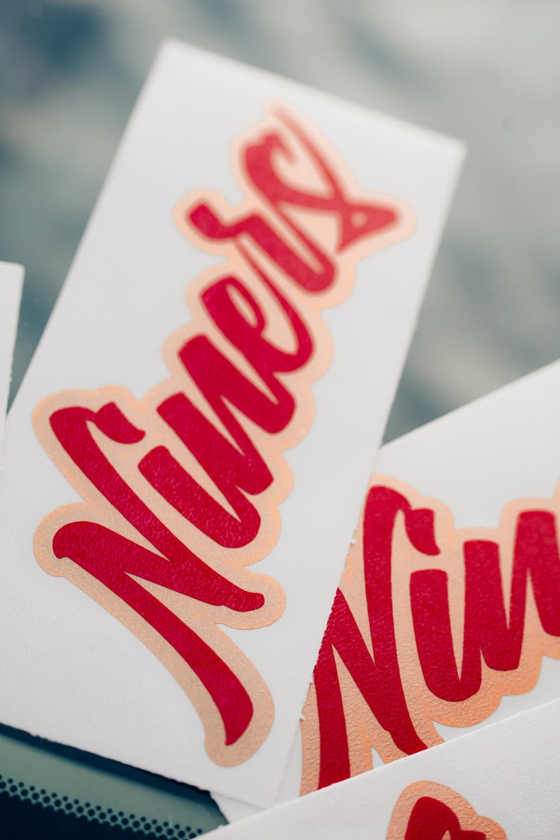Red & Gold Niners Decal - San Francisco 49ers Niners Sticker - High ...