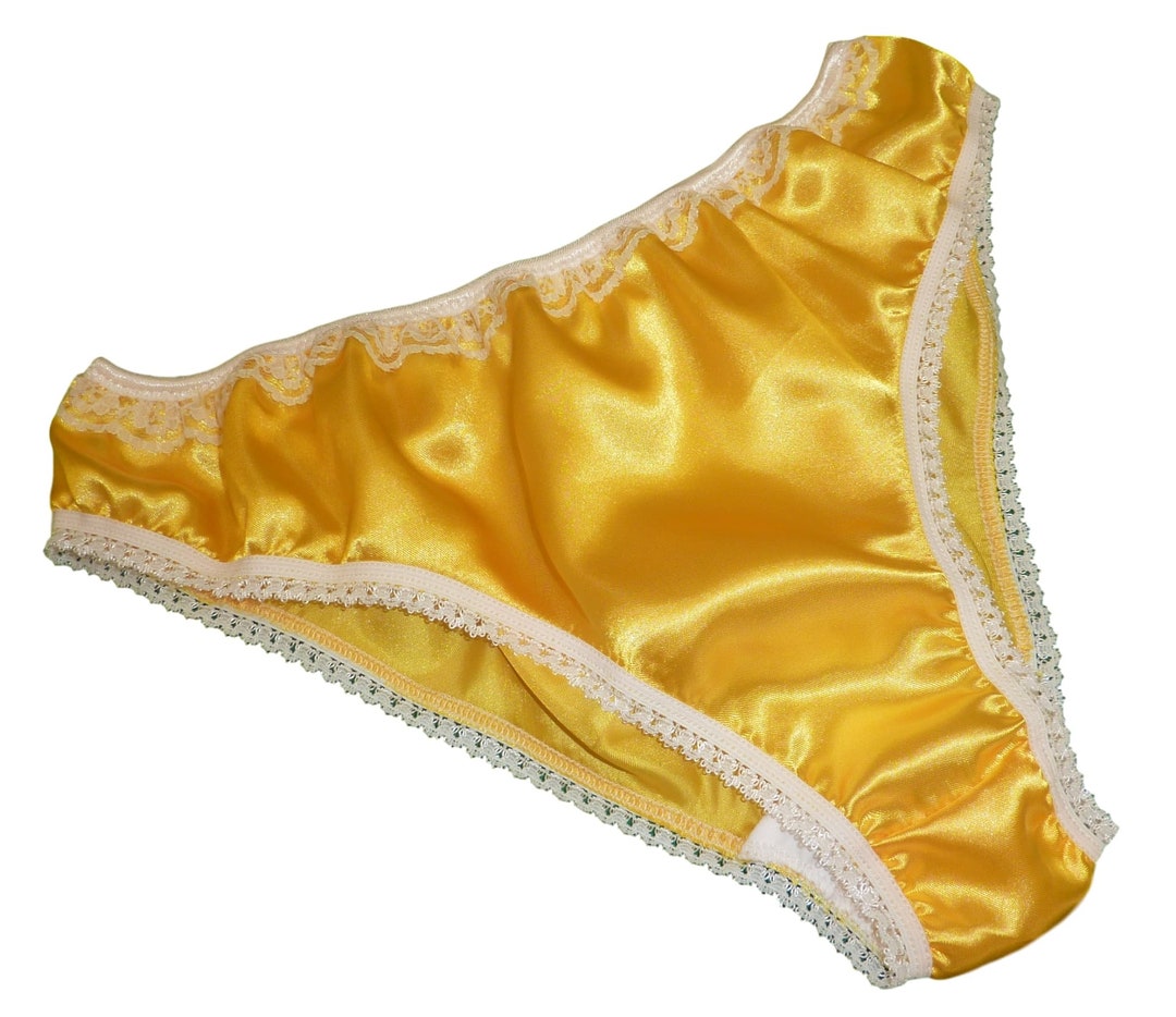 Shiny Satin & Lace Low Rise Panties Woman Bikini Brief Etsy