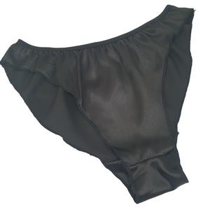 Black silk panties, silk knickers