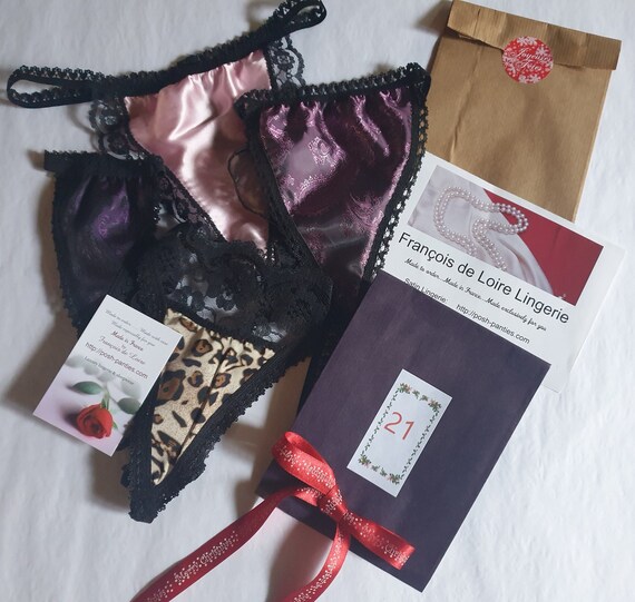 French Lingerie Advent Calendar for Women 24 Silk Satin Lace G Strings ,  Gift for Her, Hand Made Lingerie , Ladies Underwear, Panties Thongs - Etsy  Sweden