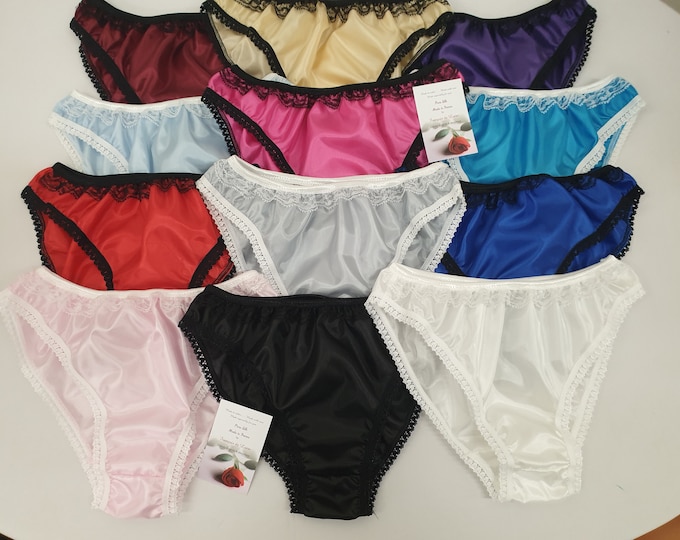 Pure Silk French Lingerie 12 Silk Habotai Bikini Briefs, Sheer ...