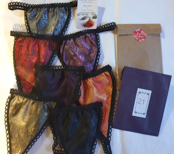French Lingerie Advent Calendar for Women 24 Silk PAISLEY Jacquard G  Strings - Etsy