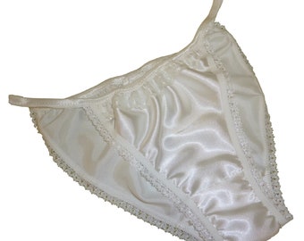 PURE SILK SATIN FRENCH TANGA BRIEF PANTY KNICKERS SIZES XS TO XXL 20 COLOURS PURE SILK SATIN FRENCH TANGA BRIEF PANTY KNICKERS SIZES XS TO XXL 20 COLOURS