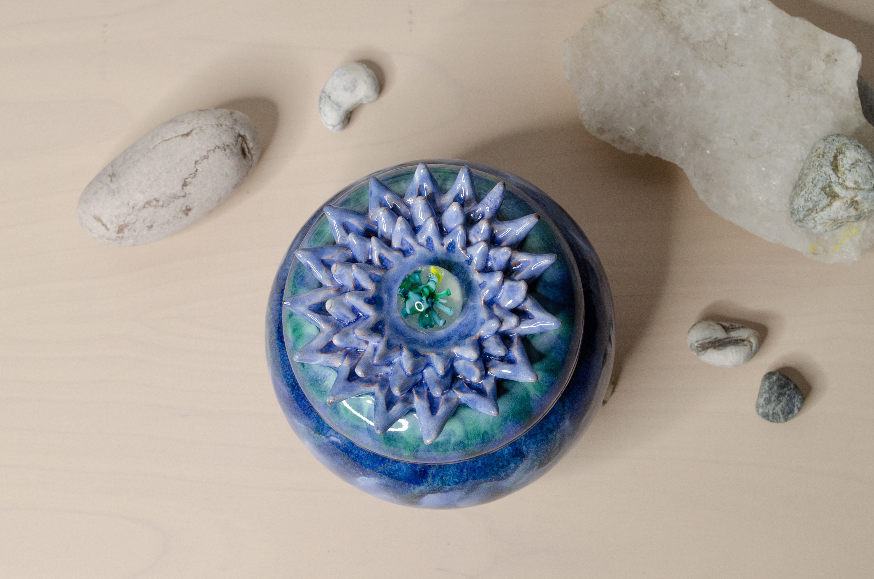 Sugar bowl Ceramic pot with lid Blue pot Tea canisters Etsy