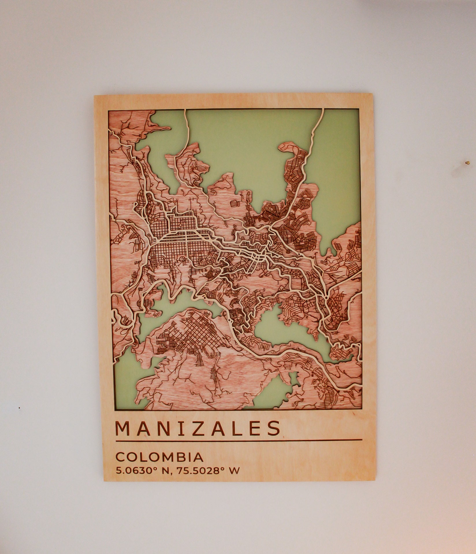 Mapa de Manizales Mapa de Colombia Sudamérica Mapa de - Etsy España