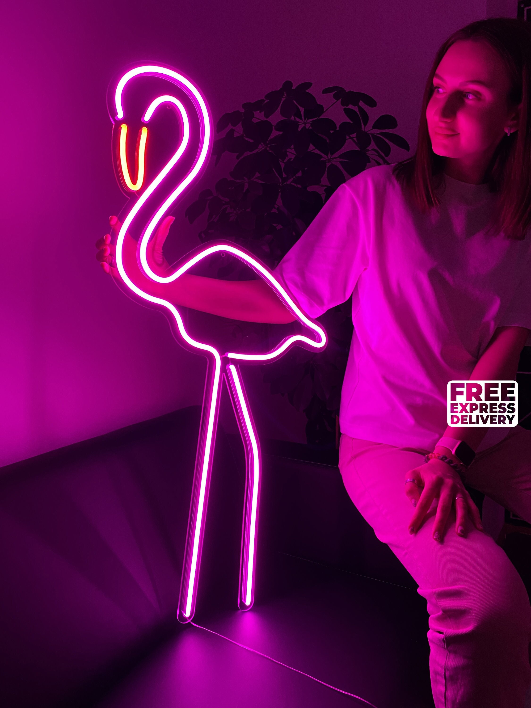 Neon signs for home Flamingo neon sign pink flamingo led Etsy