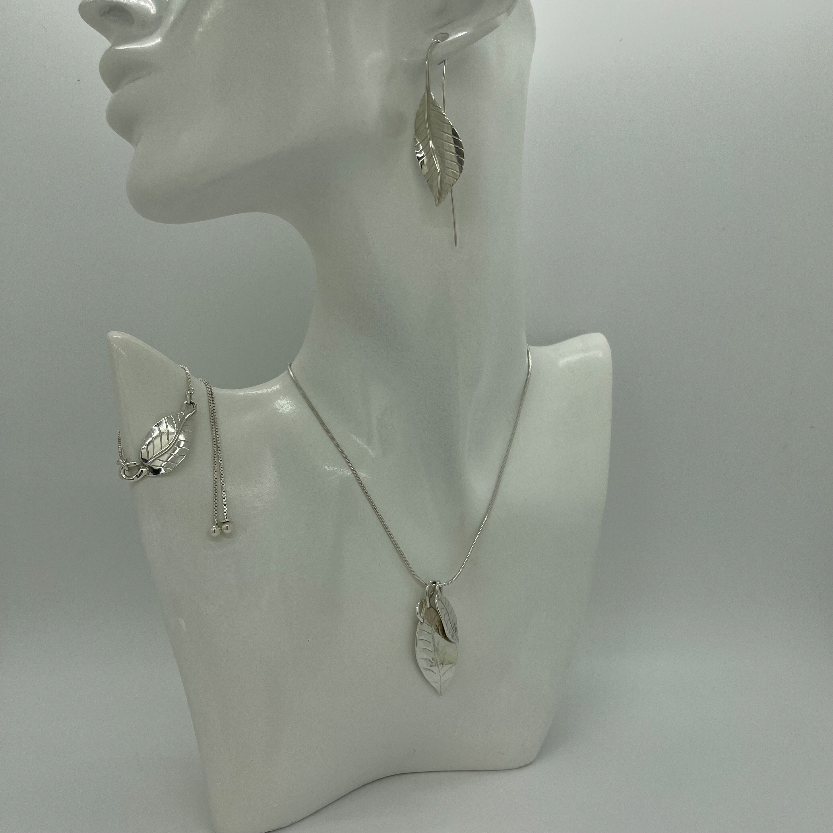 Leaf Necklace Sterling Silver