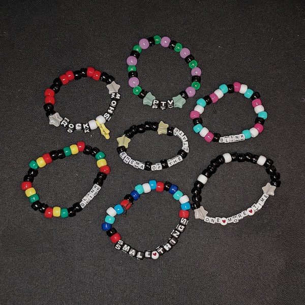 Blink-182 themed beaded bracelets