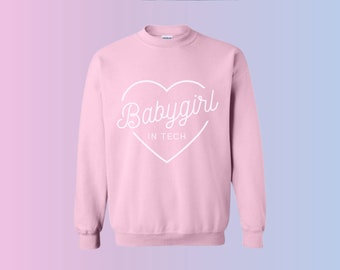 Babygirl in Tech Pink Sweater