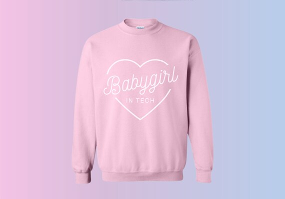 Babygirl in Tech Pink Sweater