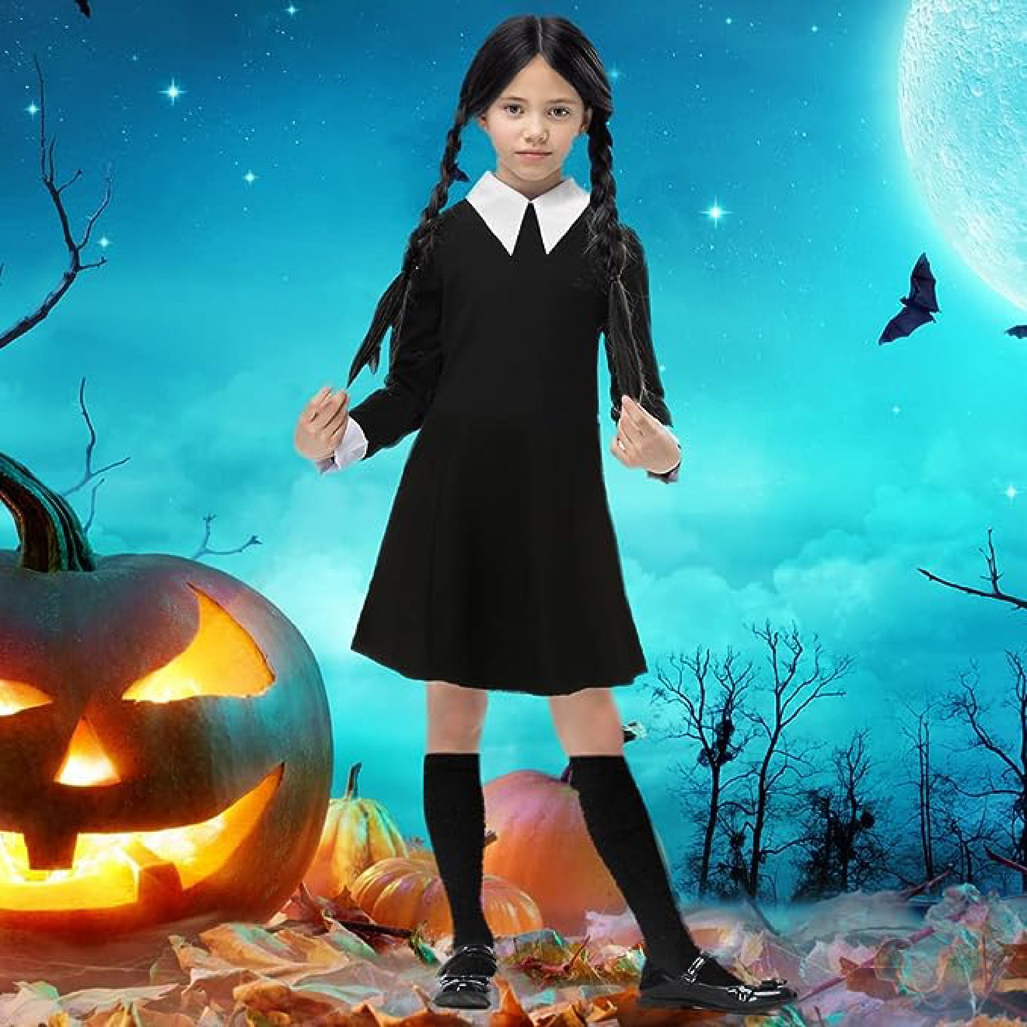 Wednesday Addams Family Costume for Halloween