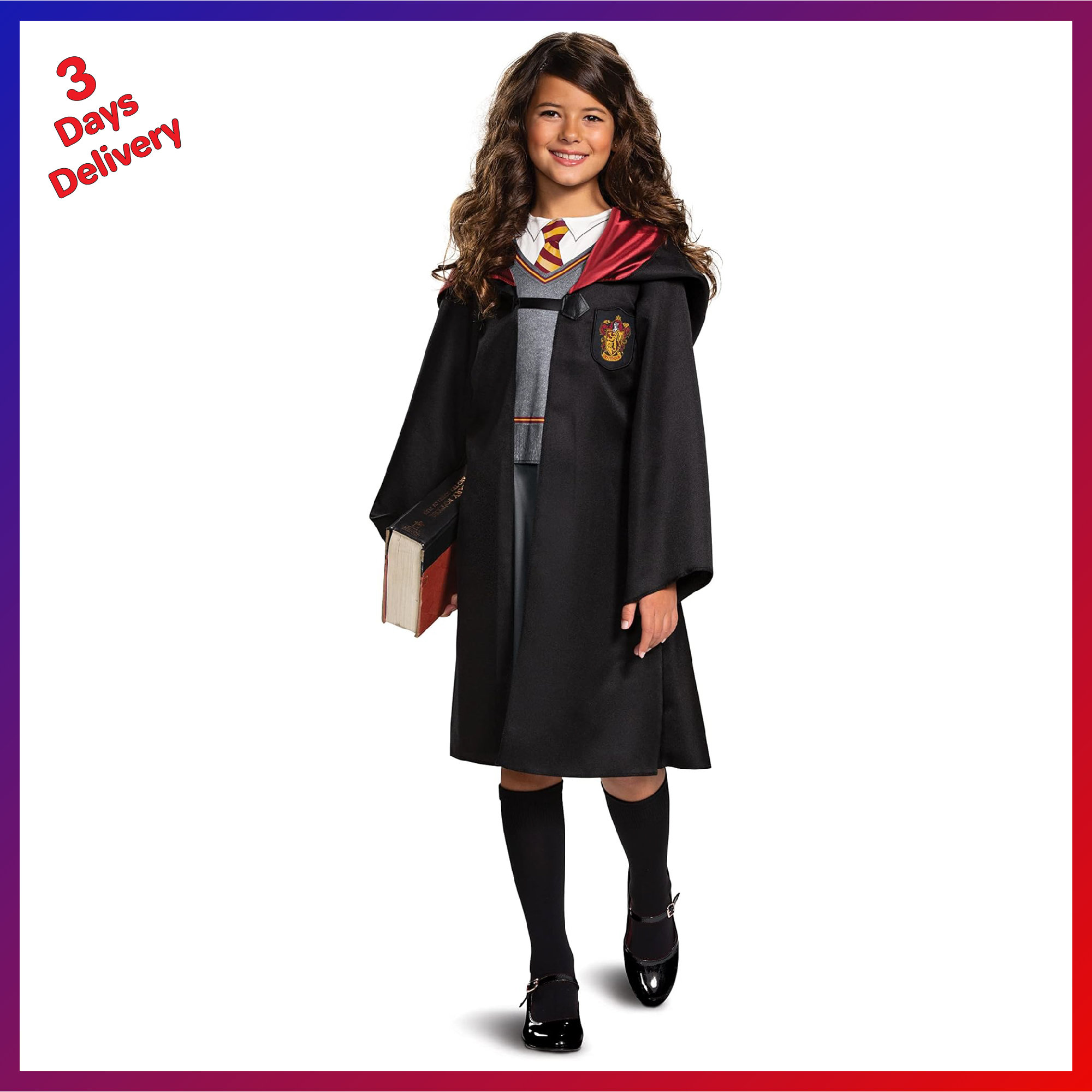 Hermione Granger Gryffindor Cosplay Costume Kid Adult Uniform Suit