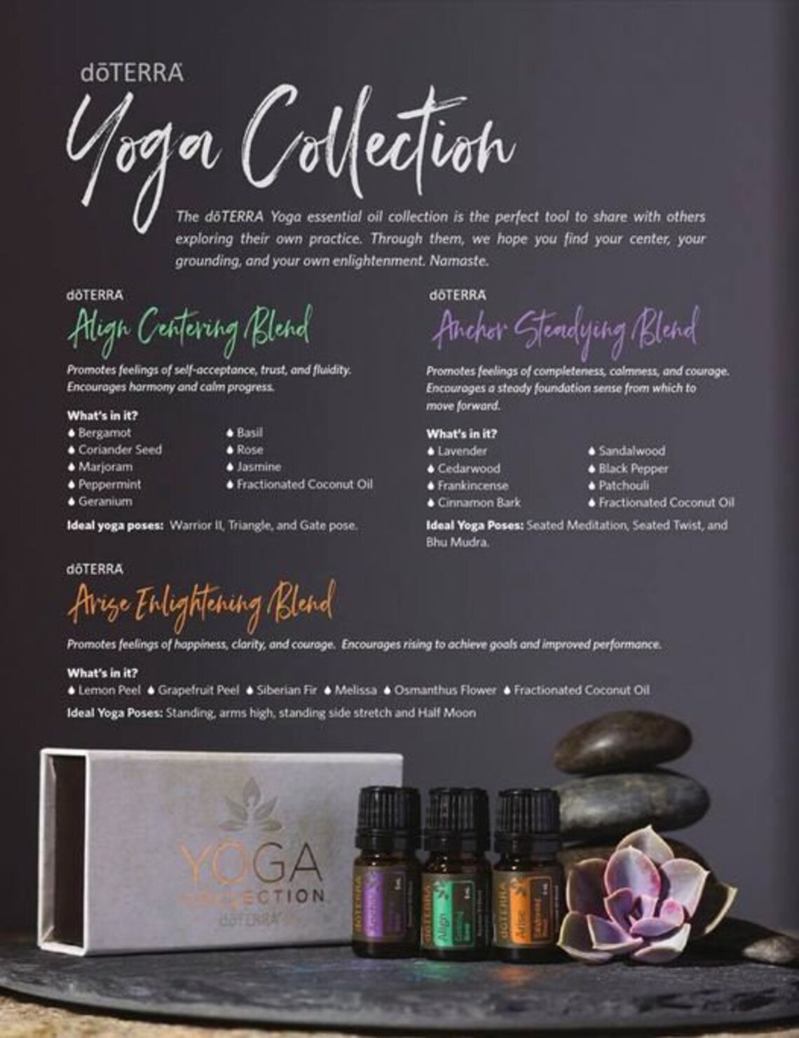 DoTERRA Yoga Collection to Steady Center and Enlighten your Etsy