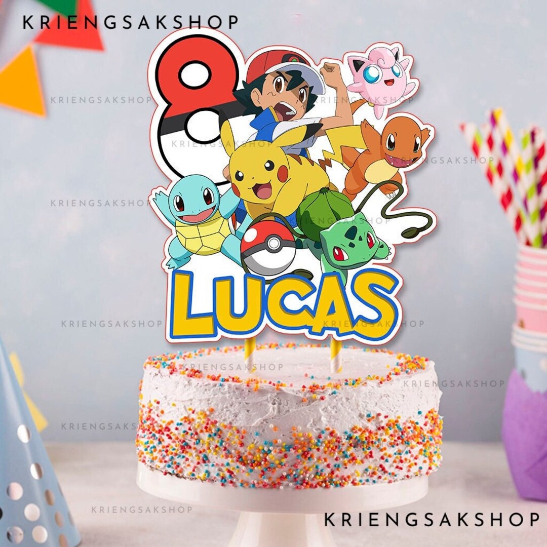 Pokemon Cupcake Topper Pokemon Cake Topper Instant Etsy
