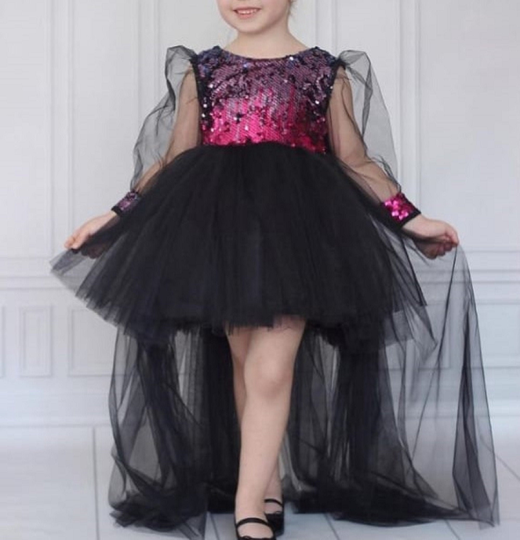 glitter long frock