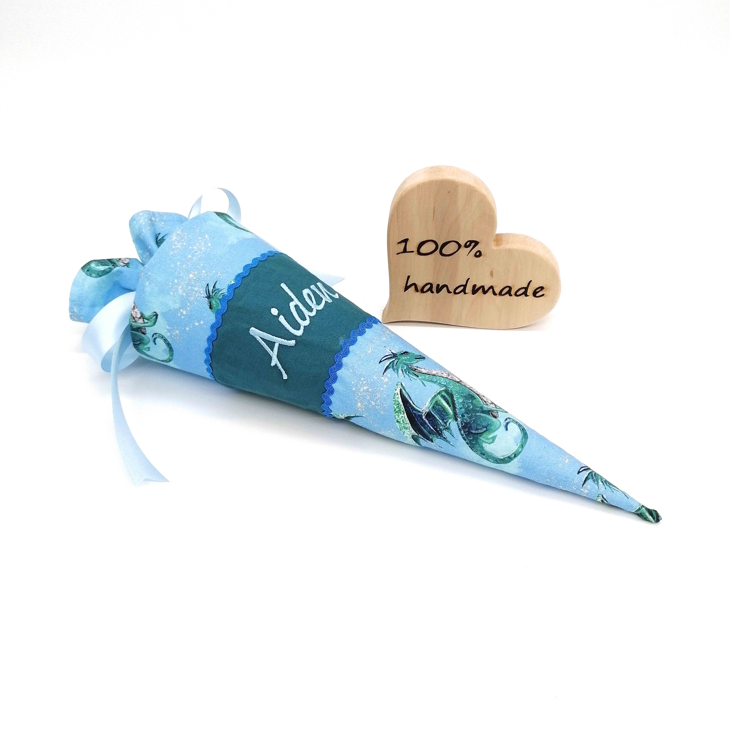 ROTH Schultüte groß Drachenliebe mit Glitter & Pailettenborte 85 cm ROTH Schultüte groß Drachenliebe mit Glitter & Pailettenborte 85 cm