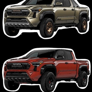 Tacoma 2024 4th gen Toyota Tacoma sticker decal waterproof hydroflask laptop Custom