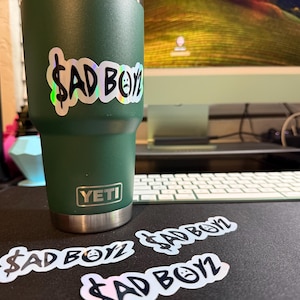 Pegatina de Junior H Sad Boyz para portátil o botella de agua