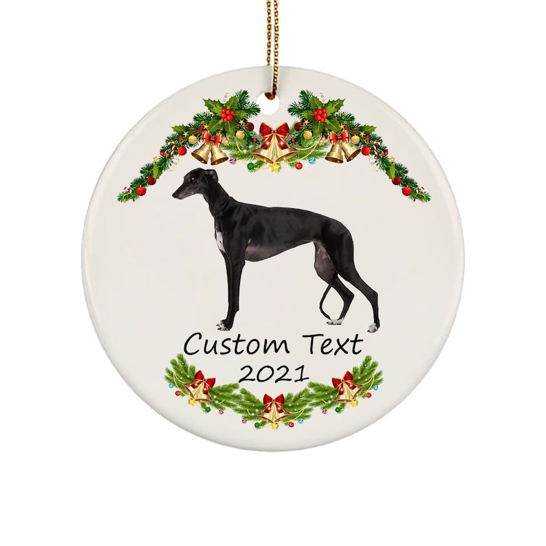 Personalized Name Greyhound Ornaments for Christmas Tree 2021 ...