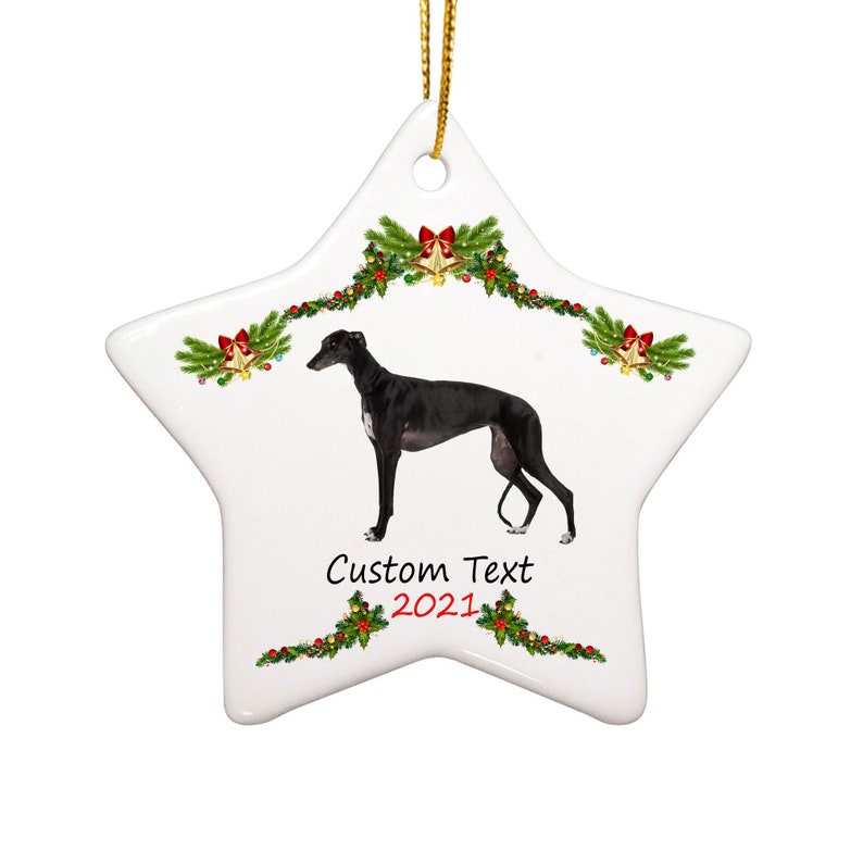 Personalized Name Greyhound Ornaments for Christmas Tree 2021 ...