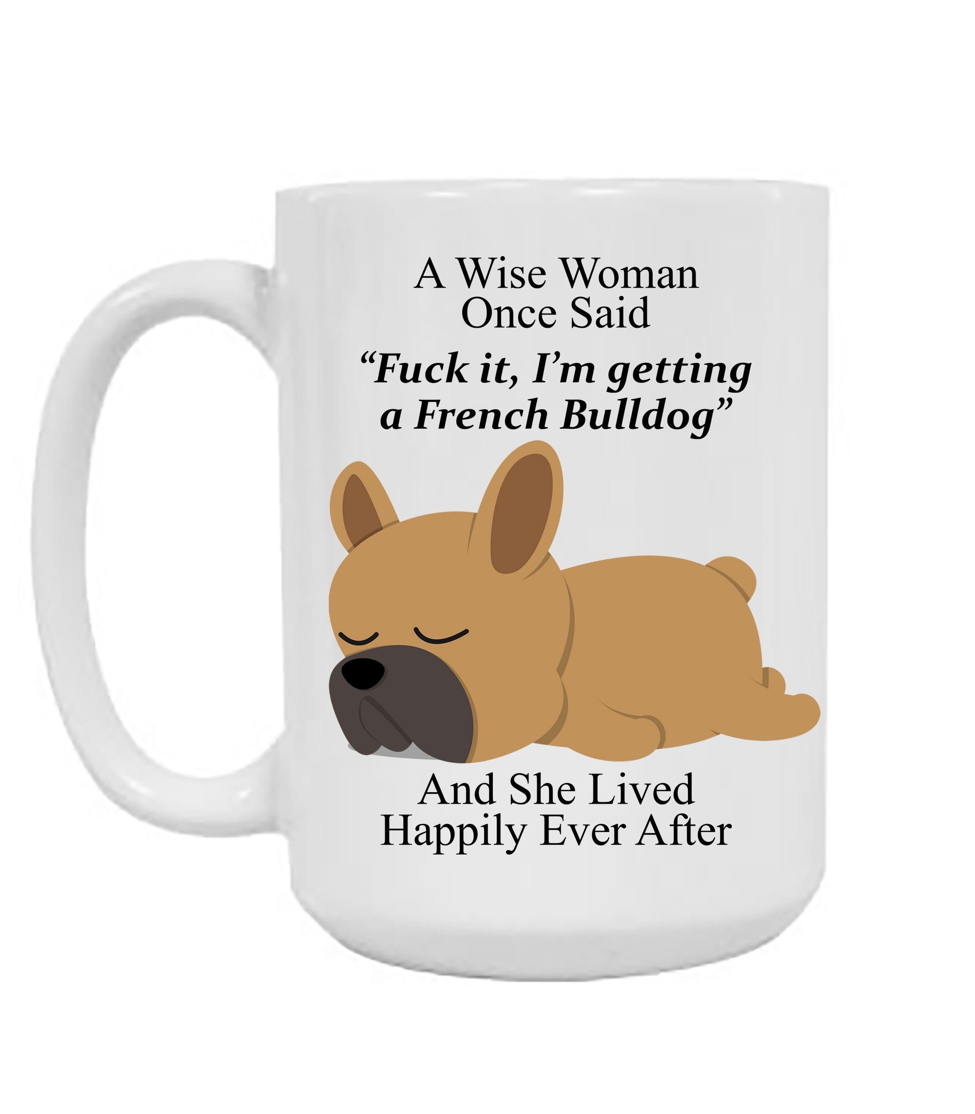 Kosmetiktasche Mit Französischer Bulldogge – 'Peace Love Frenchie', 23x17 Cm