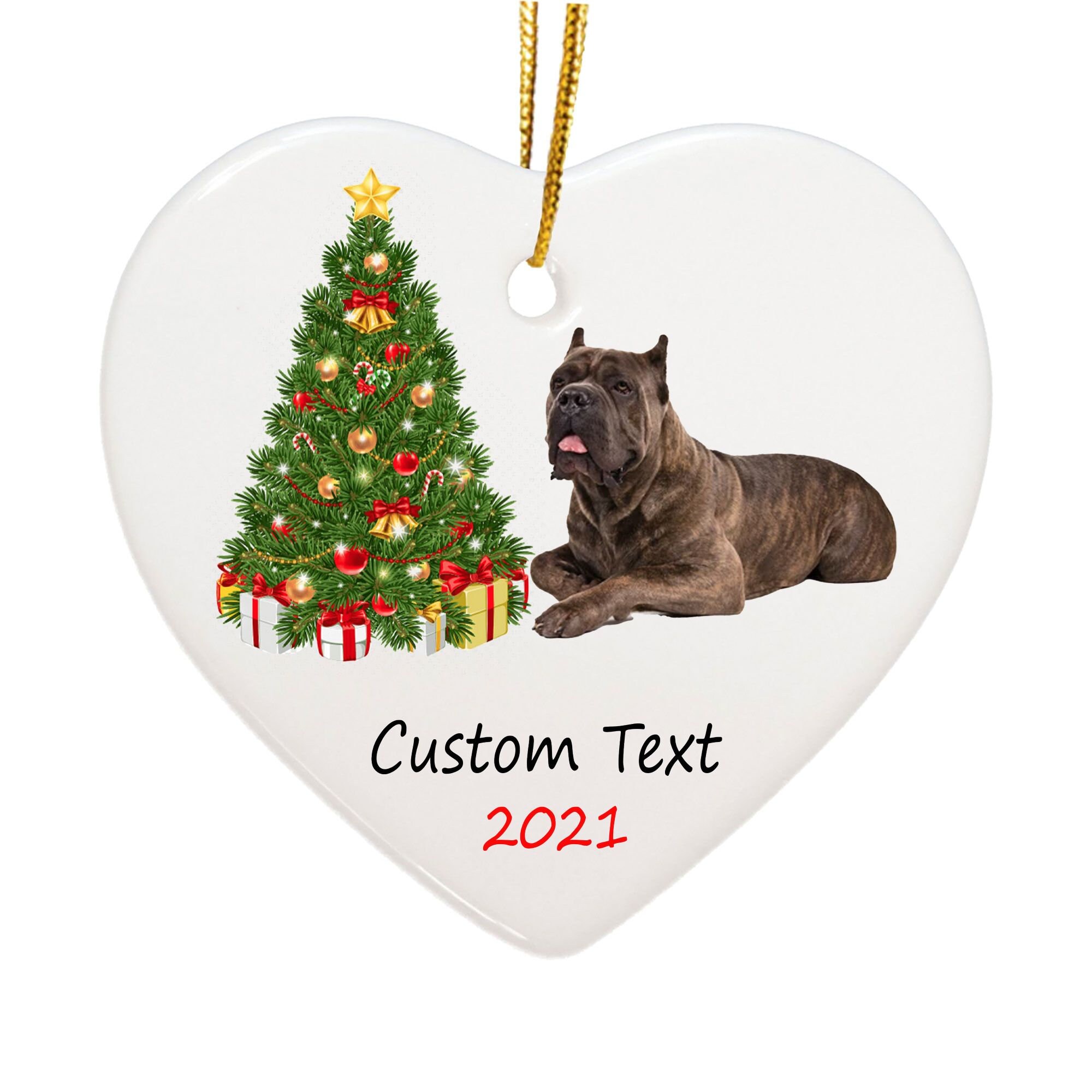 Personalized Name Cane Corso Ornaments Gifts for Christmas Etsy