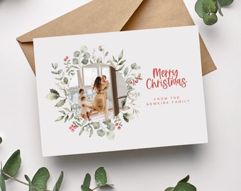 Editable Photo Christmas Card