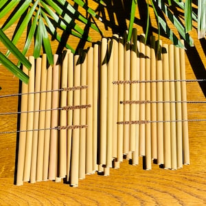 Natural Bamboo Straw Reusable Bamboo Drinking Straws Zero Waste Natural Straws Plastic Free Healthy Life