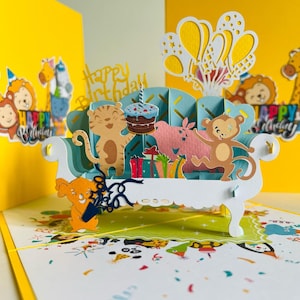 Alles Gute zum Geburtstag Kinder Themed 3D Pop Up Geburtstagskarte