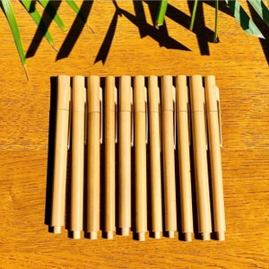 Natural Vietnam Handcrafted Plain Bamboo Pen / Perfect for birthday gift , thank you gift , Christmas gift.