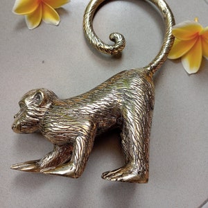 6&quot; Inch Monkey Brass Monkey Figurine, Monkey sculpture, Monkey brass, Monkey statue, gift Idea, birthday gift, monkey office decor