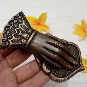 Hand Style Brass Door knocker | Vintage Flower Antique door Knocker | Home decoration for front door | accent and door accessories