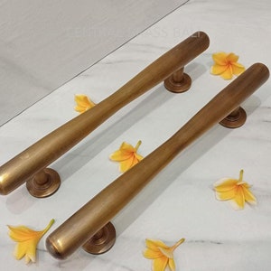 2x pcs 40 cm solid brass door handle | Brass door pull | Vintage Door Handle| Antique Handle | main entry door handle, brass door handle