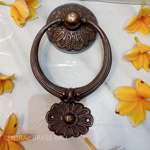 1x pcs 15 cm Flower Style Brass Door knocker | Vintage Flower Antique door Knocker | Home decoration for front door | door accessory