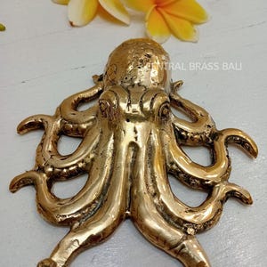 Set di 3 ganci appendiabiti a forma di polpo in ottone, decorazione da parete nautica (TARIFFA PAGATA)
